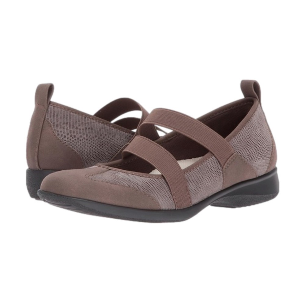 Trotters elastic strap Mary janes taupe brown size 11narrow , new no box